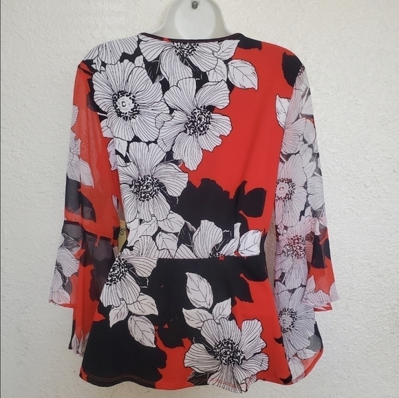 Per Seption Concept Blouse Black, White & Red Office Career Work (S) - Picture 2 of 12